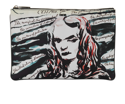 Christian Dior X Raymond Pettibon Pouch, front view